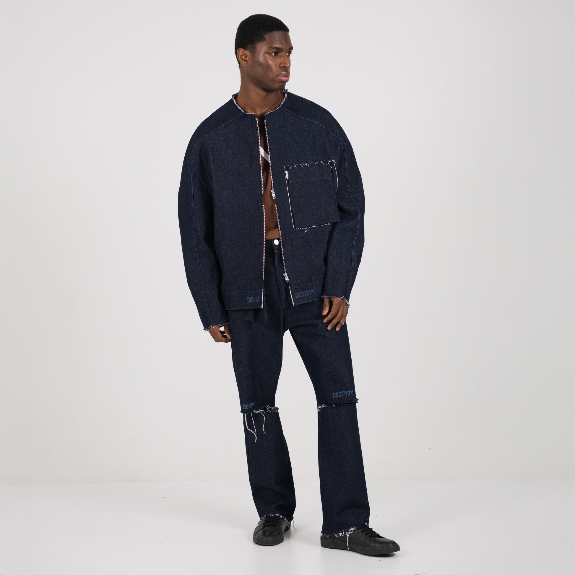 LE PANTALON DENIM DESTROY